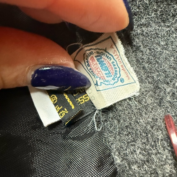 Rothschild | Vintage Gray Girl’s Wool Dress Coat Black Bow Button Up | size 4 - Picture 11 of 12